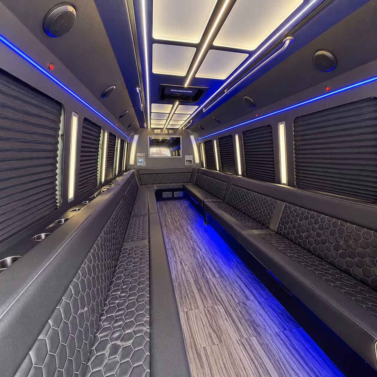 galveston 30 passenger party bus interior