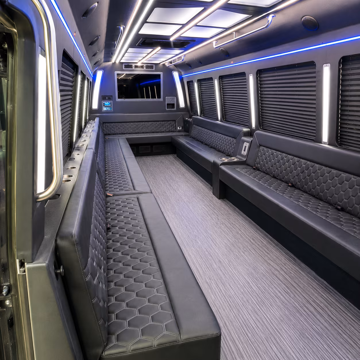 galveston 40 passenger party bus interior