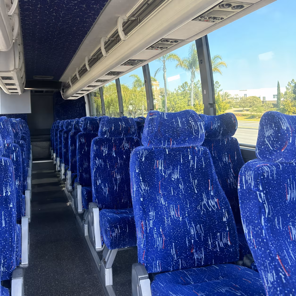 la marque charter bus rental inside