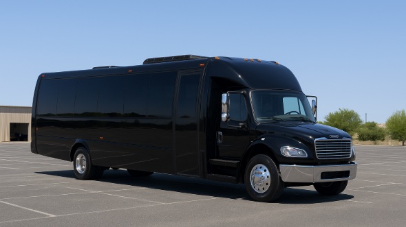Exterior of Charter Bus Company Galveston's 15 Passenger Minibus in Galveston