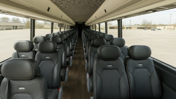 Interior of Charter Bus Company Texas City's 15 Passenger Minibus in Texas City