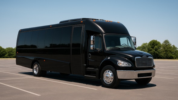 Exterior of Charter Bus Company Galveston's 18 Passenger Minibus in Galveston