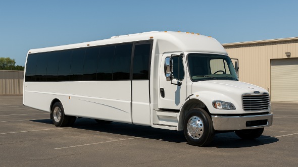 Exterior of Charter Bus Company Galveston's 20 Passenger Mini bus in Galveston