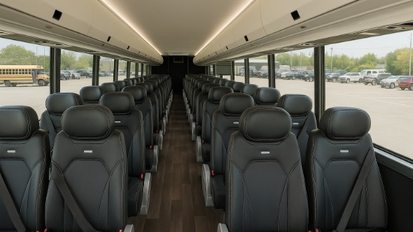 Interior of Charter Bus Company Galveston's 20 Passenger Mini bus in Galveston