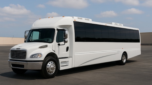 Exterior of Charter Bus Company Galveston's 25 Passenger Mini bus in Galveston