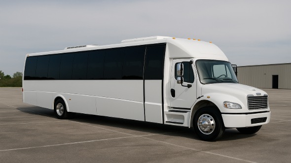 Exterior of Charter Bus Company Galveston's 30 Passenger Minibus in Galveston
