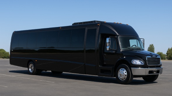 Exterior of Charter Bus Company Galveston's 35 Passenger Minibus in Galveston