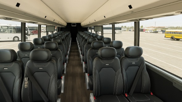 Interior of Charter Bus Company Galveston's 35 Passenger Minibus in Galveston