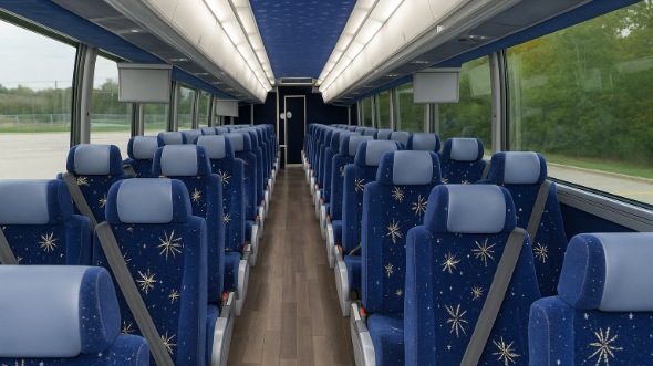 Interior of Charter Bus Company Galveston's 50 Passenger Charter Bus in Galveston