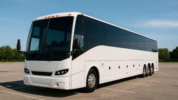 Exterior of Charter Bus Company Texas City's 50 Passenger Charter Bus in Texas City