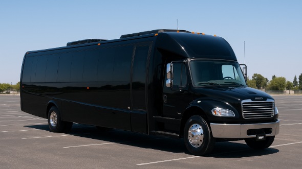 Exterior of Charter Bus Company Galveston's Party Bus in Galveston