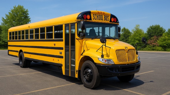 Exterior of Charter Bus Company Galveston's School Bus in Galveston