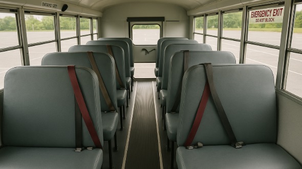 Interior of Charter Bus Company Galveston's School Bus in Galveston