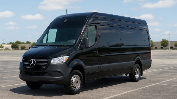 Exterior of Charter Bus Company Galveston's Sprinter Limo in Galveston